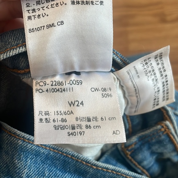 Button fly straight leg wedgie jeans - Picture 5 of 6